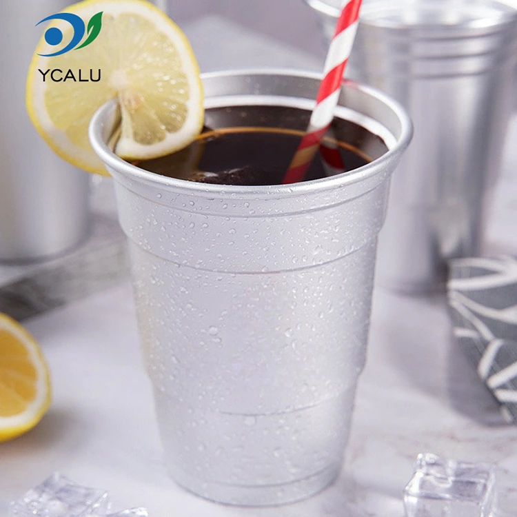 16oz skodelica za pijačo iz aluminijaste folije za enkratno uporabo