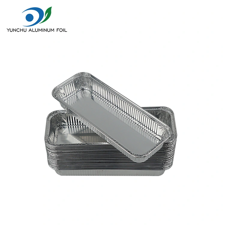 Pravokotni pečen kruh srebrni aluminijasti posode