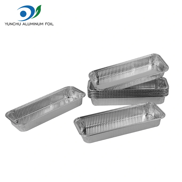 Pravokotni pečen kruh srebrni aluminijasti posode