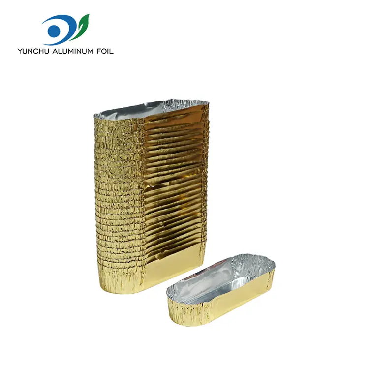 Majhne ovalne pakirane posode za srebrno aluminijasto folijo