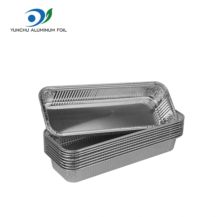 Pravokotni pečen kruh srebrni aluminijasti posode