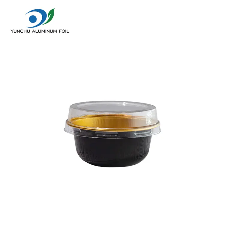 Barvne okrogle zabojnike za aluminijaste folije