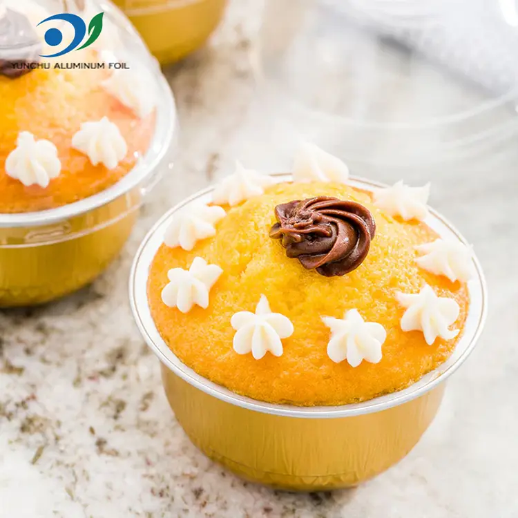 Barvne okrogle zabojnike za aluminijaste folije