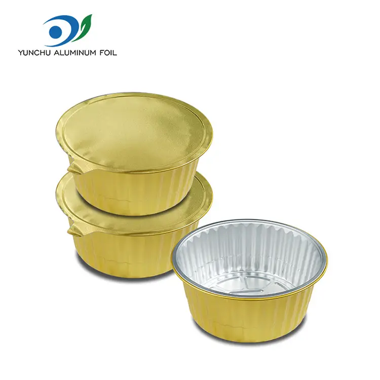 Za enkratno uporabo za enkratne posode z zlato aluminijasto folijo za enkratno uporabo