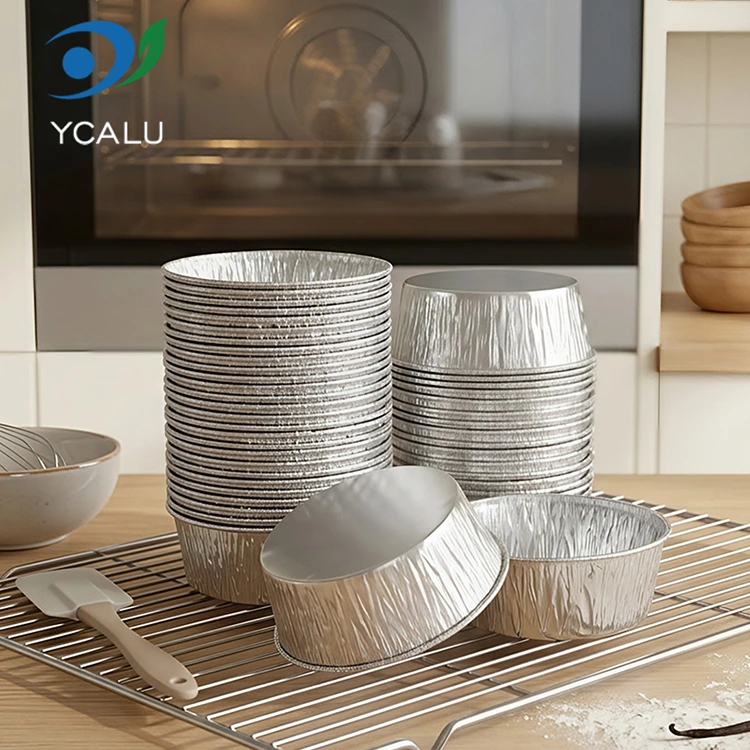 Posode za živila iz srebrne aluminijaste folije za peko v pladnju za torto za enkratno uporabo