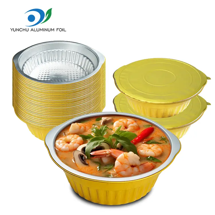 Za enkratno uporabo za enkratno uporabo zlati krog aluminijaste folije