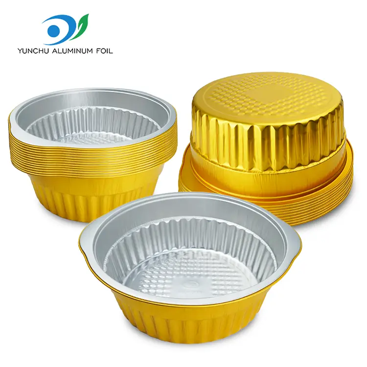 Za enkratno uporabo za enkratno uporabo zlati krog aluminijaste folije