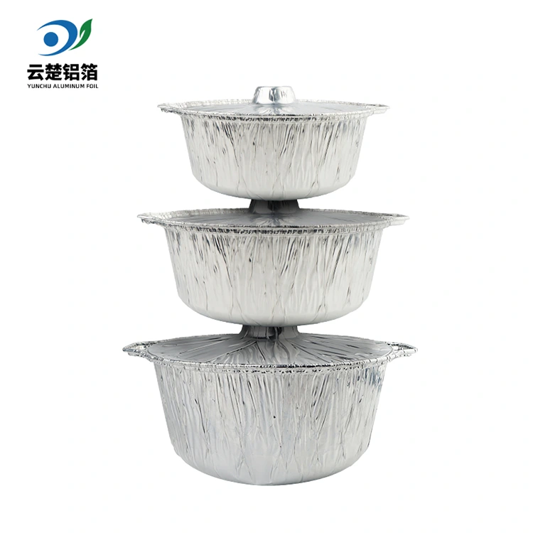 Za enkratno uporabo Catering Hot Pot Pots Silver Aluminium Foil Containers