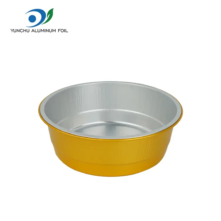 Zlato okrogle aluminijaste folije za enkratno uporabo