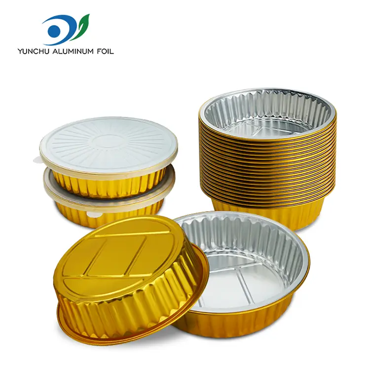 Za enkratne zabojnike za enkratno okroglo aluminijasto folijo za enkratno uporabo