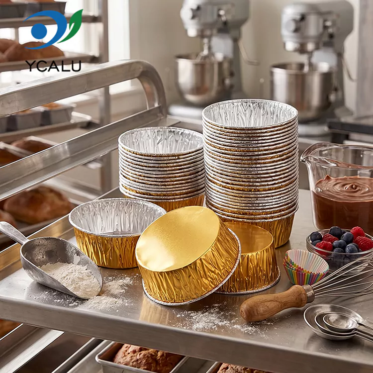 Okrogli pekač za enkratno uporabo Posode za živila iz srebrne aluminijaste folije Okrogli pekač za enkratno uporabo Posode za živila iz srebrne aluminijaste folije