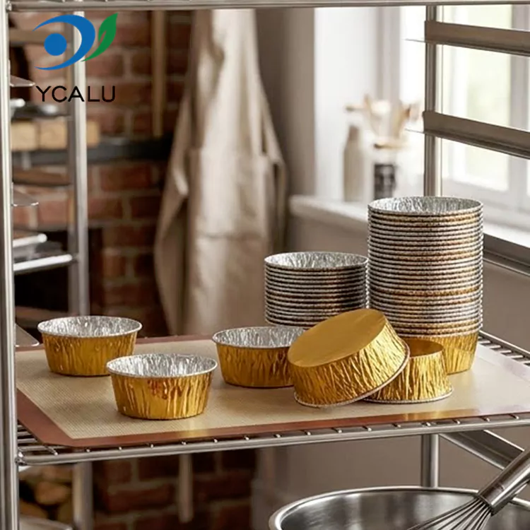 Okrogli pekač za enkratno uporabo Posode za živila iz srebrne aluminijaste folije
