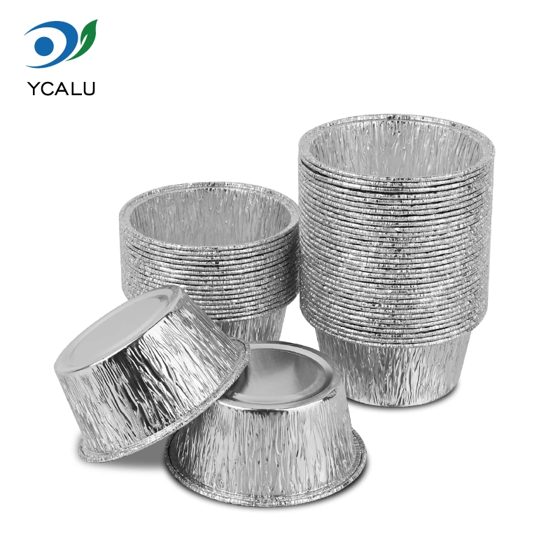 Okrogli pladenj za torte za enkratno uporabo Posode iz srebrne aluminijaste folije