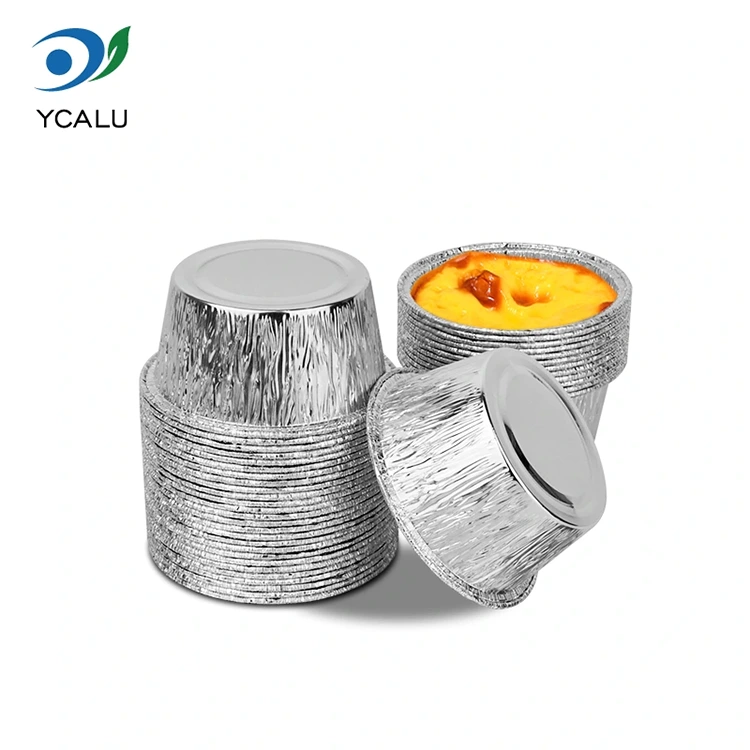 Okrogli pladenj za torte za enkratno uporabo Posode iz srebrne aluminijaste folije Okrogli pladenj za torte za enkratno uporabo Posode iz srebrne aluminijaste folije