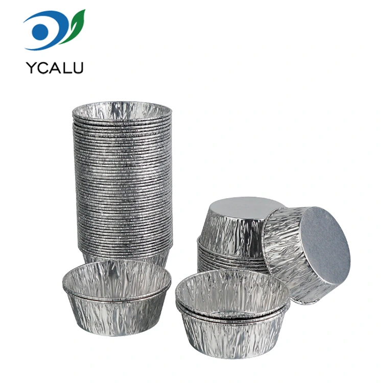 Okrogle posode za hrano iz srebrne aluminijaste folije za enkratno uporabo