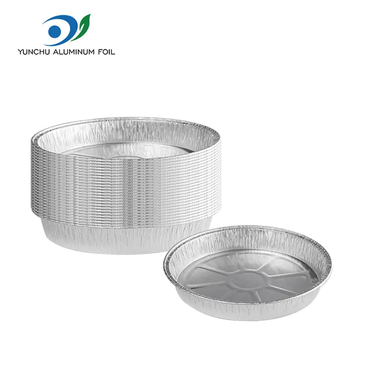 Okrogle posode iz srebrne aluminijaste folije za enkratno uporabo za hrano za s seboj