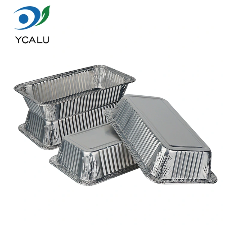 Srebrna posoda za hrano iz aluminijaste folije za enkratno uporabo