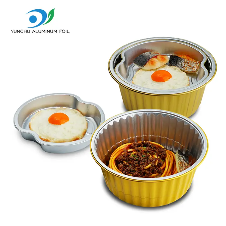 Za enkratno uporabo za enkratno uporabo okroglih posod za aluminijaste folije Za enkratno uporabo za enkratno uporabo okroglih posod za aluminijaste folije