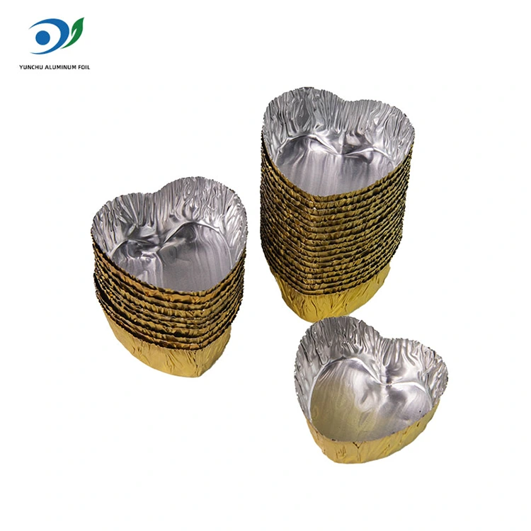 Srebrna aluminijasta folija v obliki v obliki srca