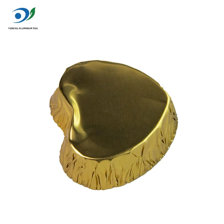 Srebrna aluminijasta folija v obliki v obliki srca