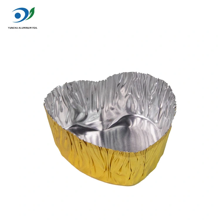 Srebrna aluminijasta folija v obliki v obliki srca