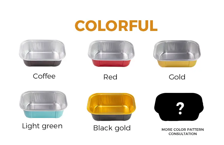 Square Bake thickened Smoothwall Aluminum Foil Containers