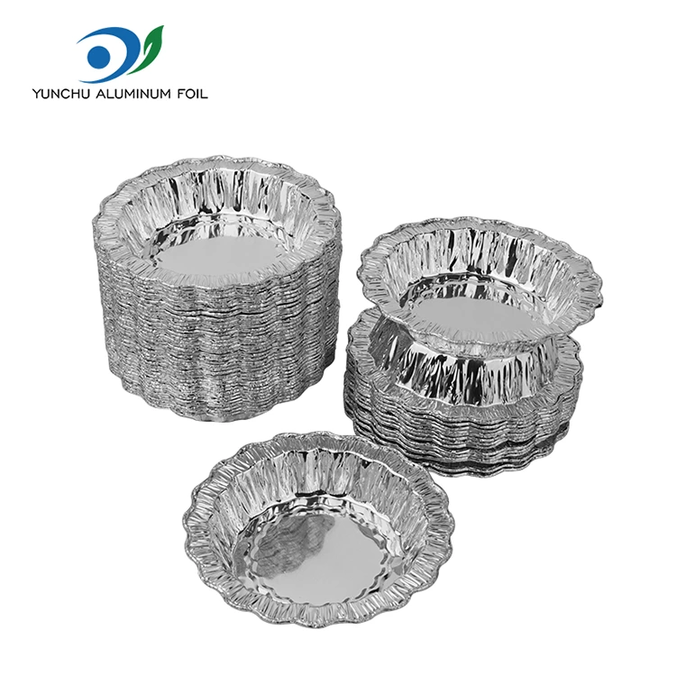 Čipkana okrogla pekača torta srebrna posode iz aluminijaste folije