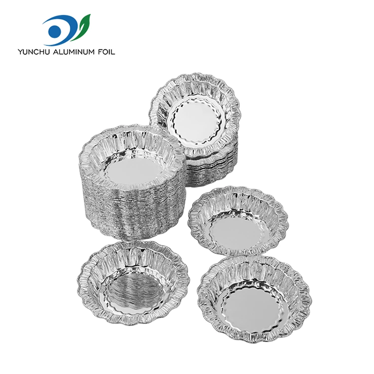 Čipkana okrogla pekača torta srebrna posode iz aluminijaste folije