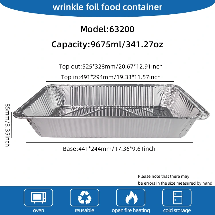 Velika zmogljivost zunanja pekača srebrna aluminijasta folija