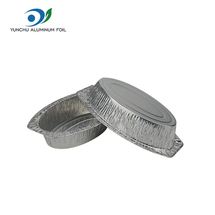 Ovalni pečen kruh srebrni aluminijasti foliji