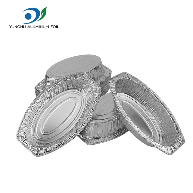 Ovalni pečen kruh srebrni aluminijasti foliji