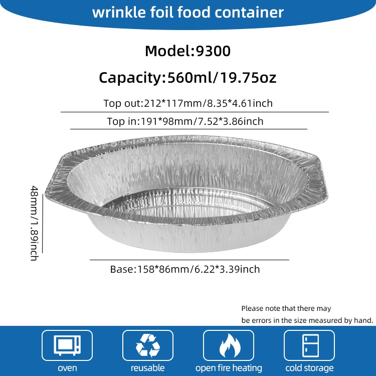 Ovalni pečen kruh srebrni aluminijasti foliji
