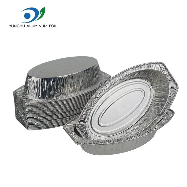 Ovalni pečen kruh srebrni aluminijasti foliji