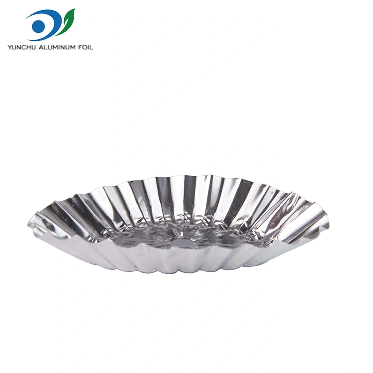 Ovalna čipkasta kremasti tart srebrna aluminijasta folija posoda