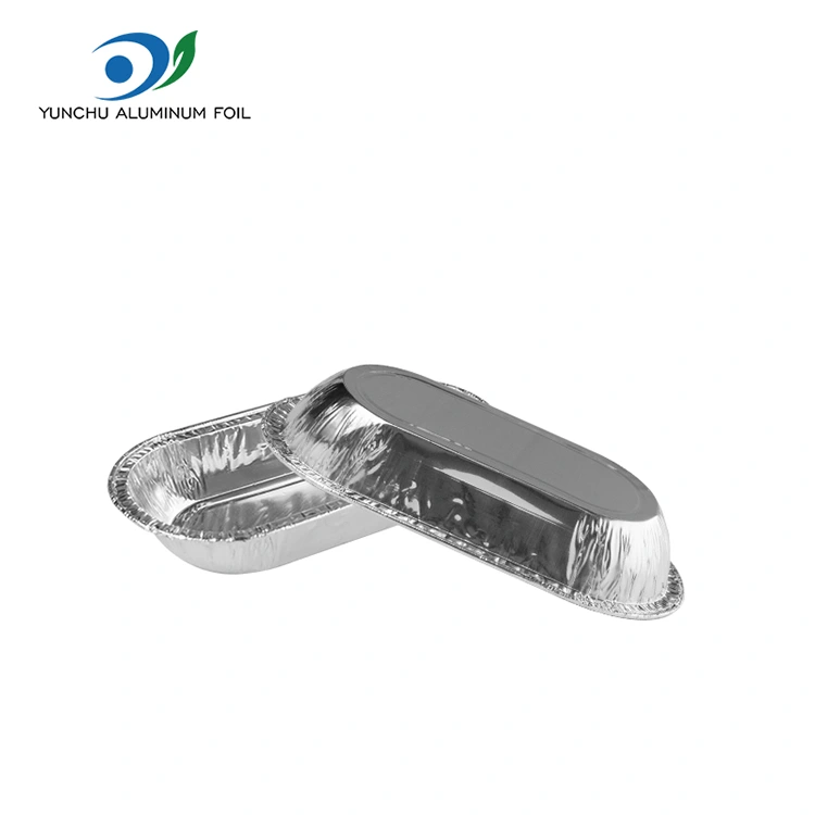 Ovalna pečena srebrna aluminijasta folija za posodo s hrano