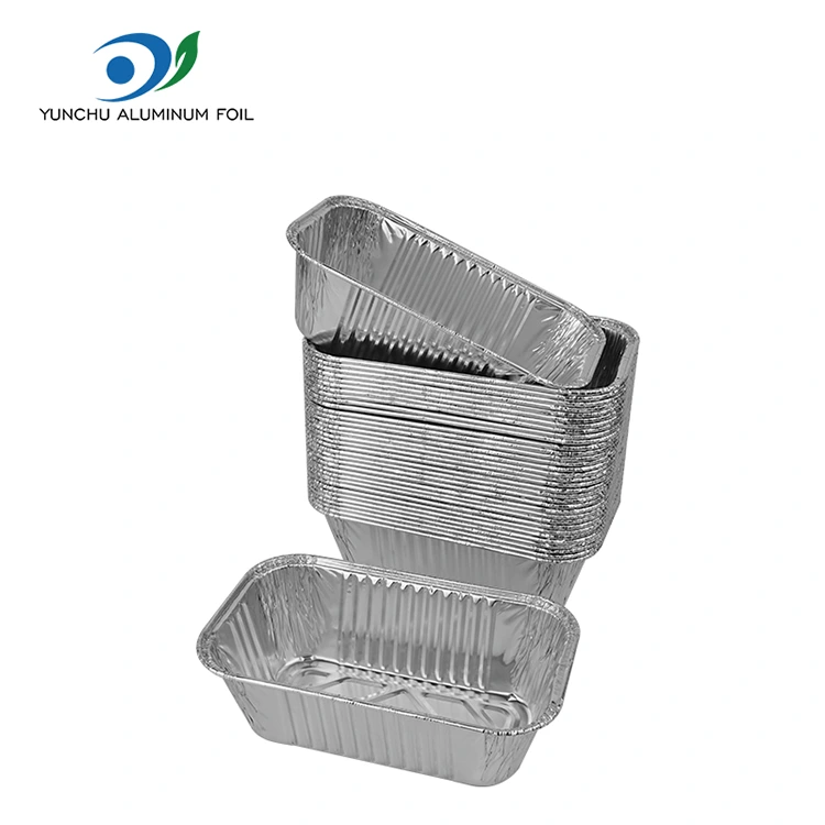 Pravokotni zračni cvrtniki na žaru Silver Aluminium Foil zabojnike