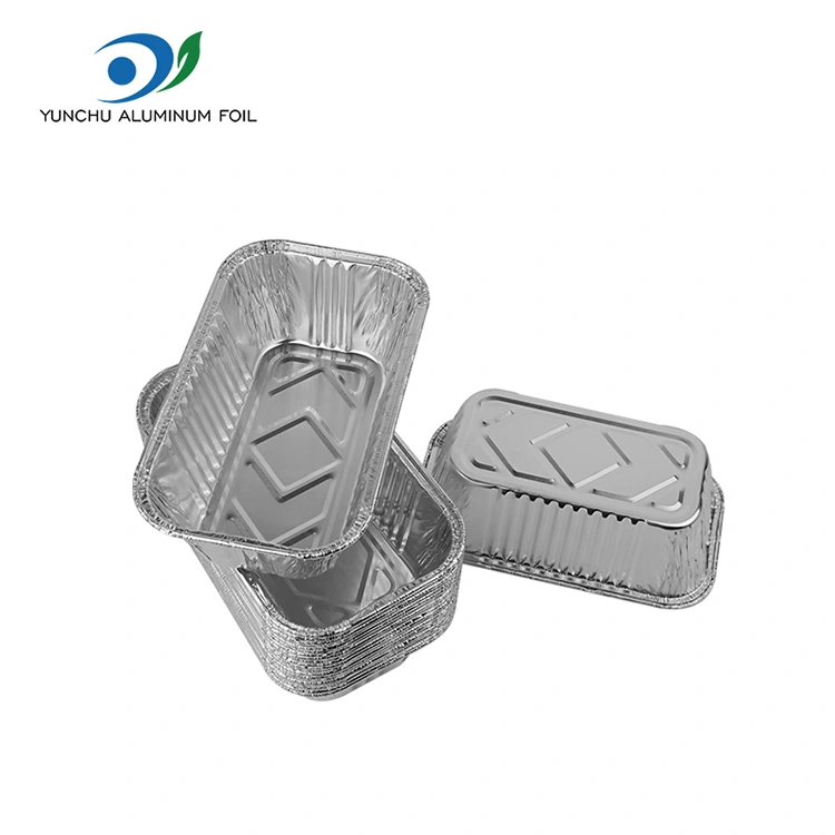 Pravokotni zračni cvrtniki na žaru Silver Aluminium Foil zabojnike