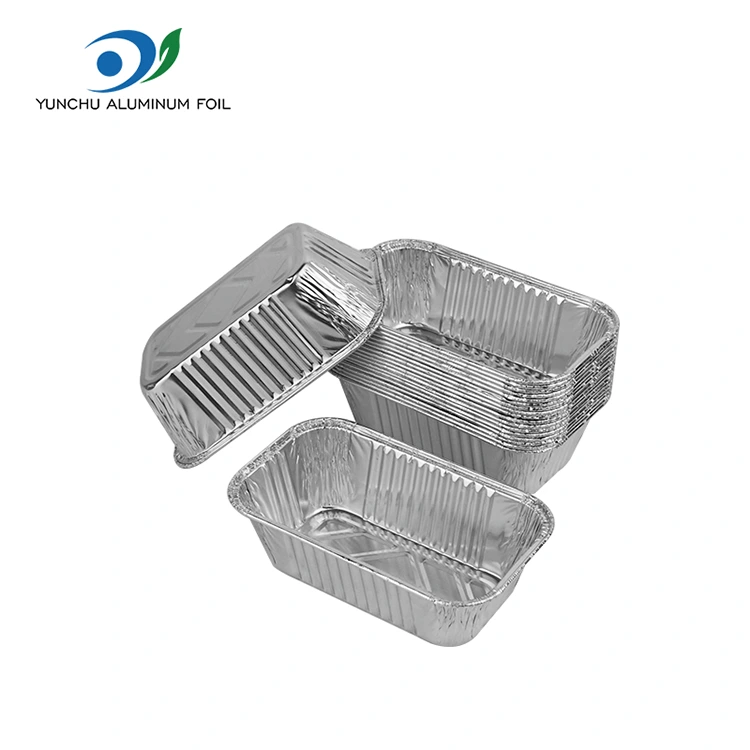 Pravokotni zračni cvrtniki na žaru Silver Aluminium Foil zabojnike