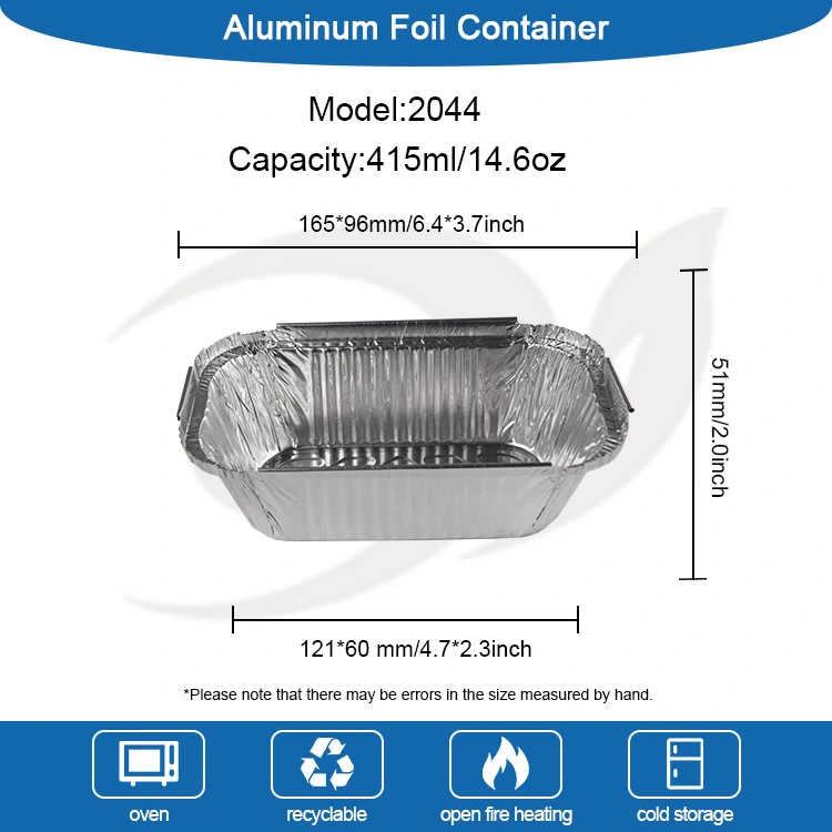 Pravokotni pečeni riževi srebrni aluminijasti foliji