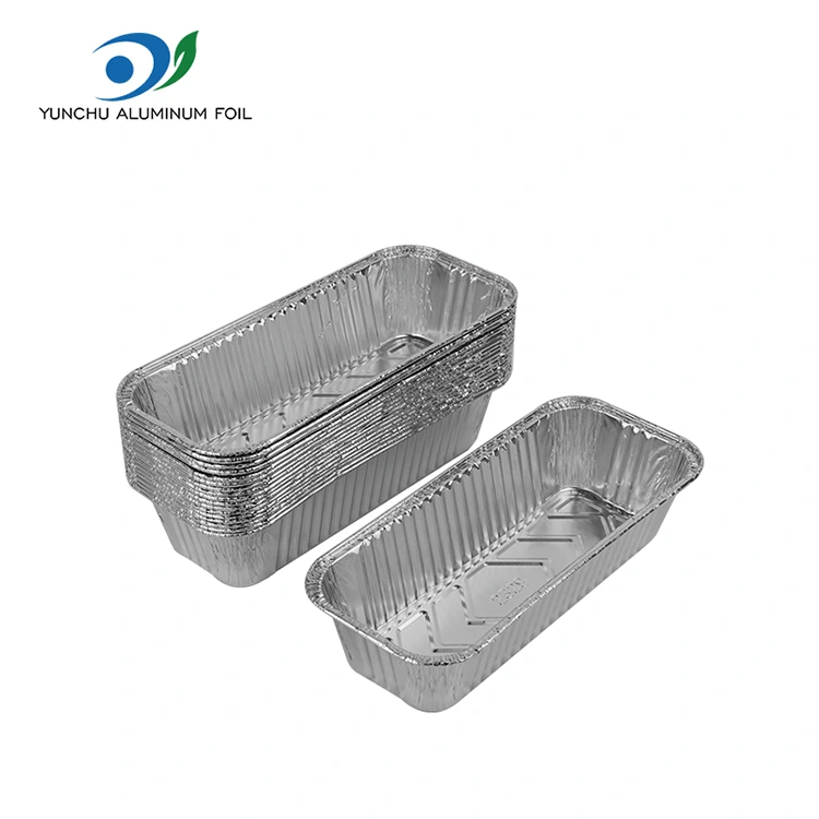 Pravokotni pekač za pekač za pekač srebrni aluminijasti posode