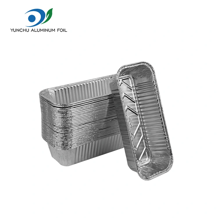Pravokotni pekač za pekač za pekač srebrni aluminijasti posode