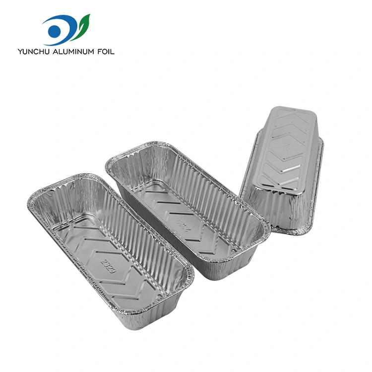 Pravokotni pekač za pekač za pekač srebrni aluminijasti posode