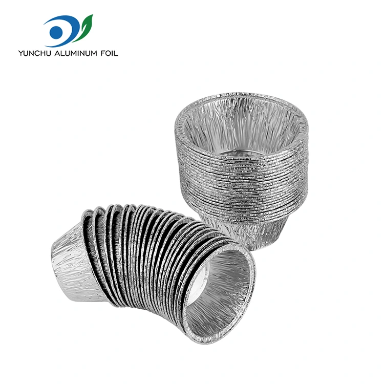 Okroglo pečeno torto srebrno aluminijasto folijo posode za hrano