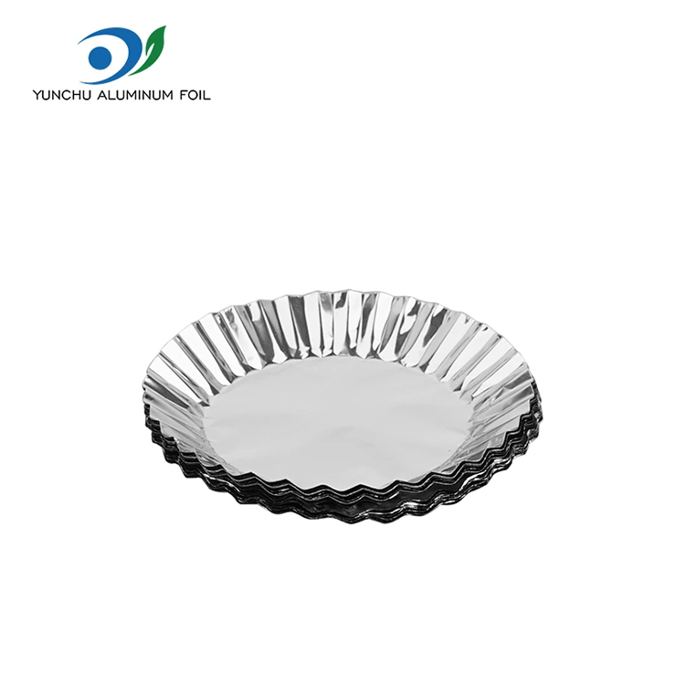 Okroglo pekača torta kositer s srebrno aluminijasto folijo posode