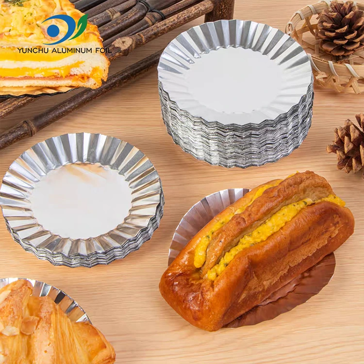 Okroglo pekača torta kositer s srebrno aluminijasto folijo posode