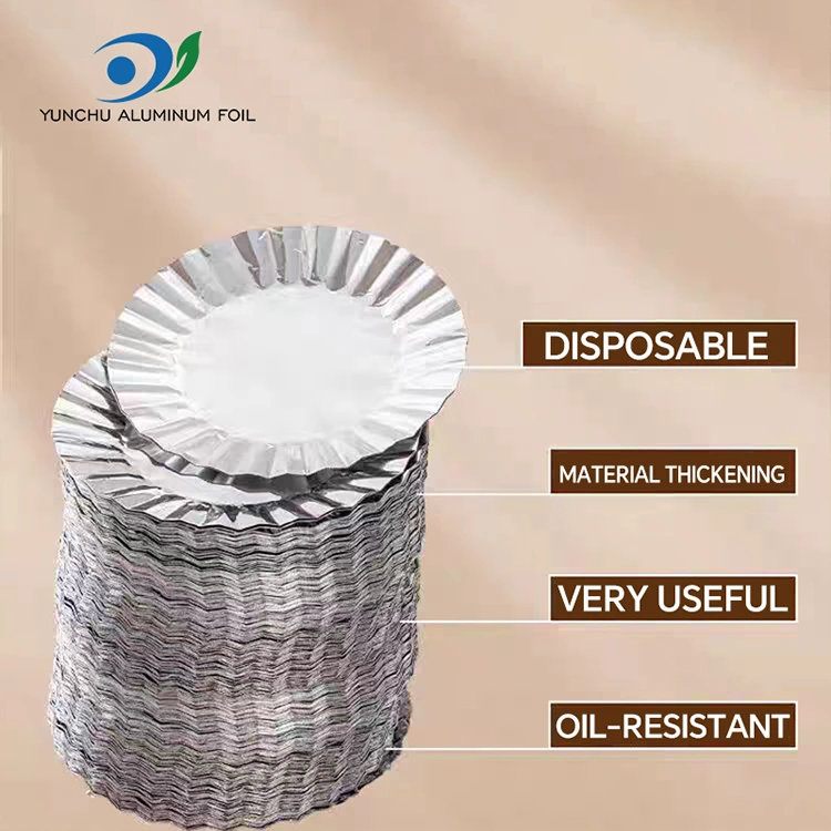 Okroglo pekača torta kositer s srebrno aluminijasto folijo posode