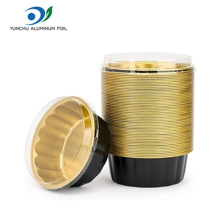 Okrogla posoda za sladice gladke stene aluminijaste posode