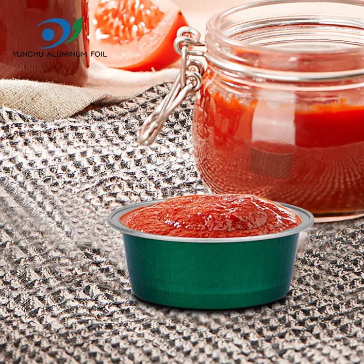 Okrožne skodelice za peko sladice gladke stene aluminijaste folije