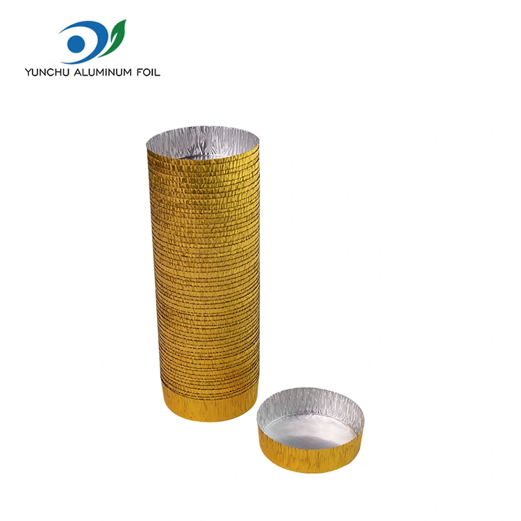 Okrogla majhna pecilna srebrna aluminijasta folija posoda