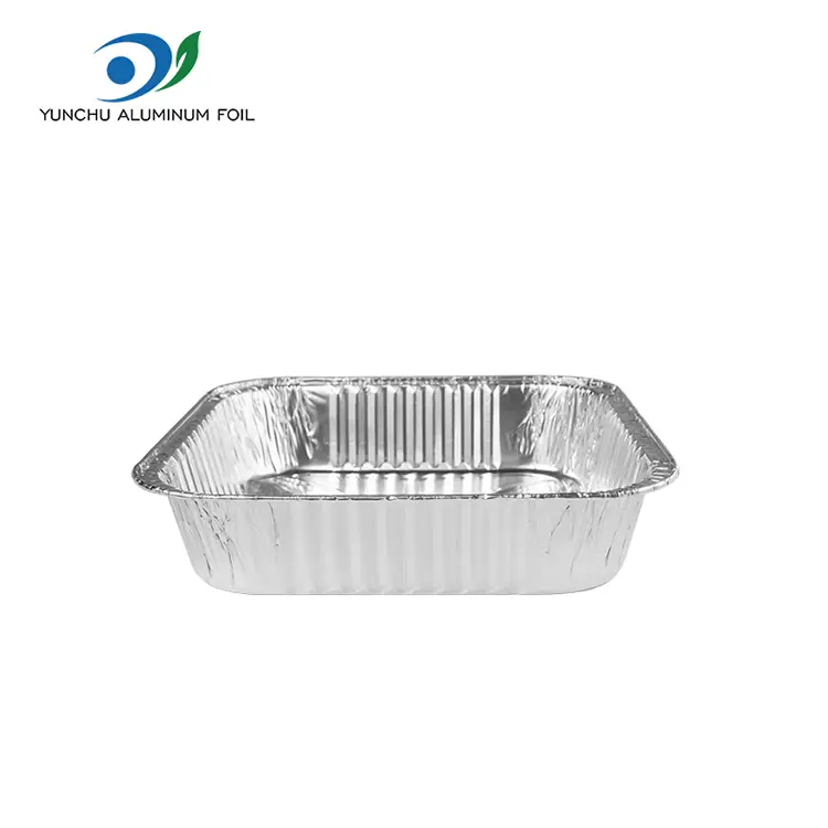 Kvadratne posode iz aluminijaste folije za s seboj za pakiranje hrane in catering Kvadratne posode iz aluminijaste folije za s seboj za pakiranje hrane in catering